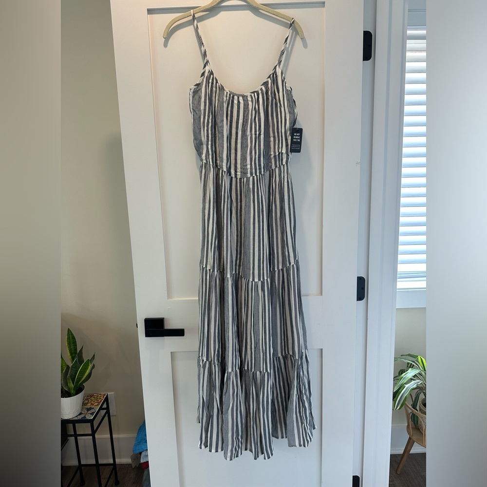Blue & White Maxi Dress
